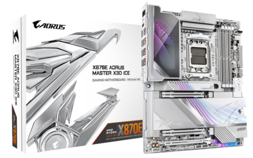 GIGABYTE X870E AORUS MASTER X3D ICE. Processor manufacturer: AMD