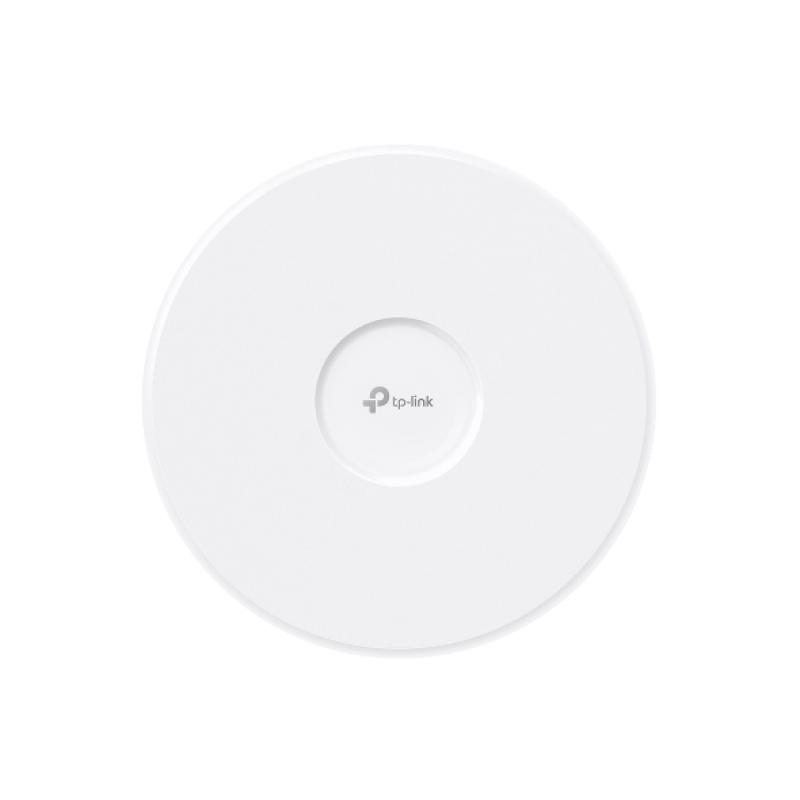 Omada  BE3600 Ceiling Mount Tri-Band Wi-Fi 7 Access Point PORT: 1×2.5G RJ45 Port SPEED:688 Mbps at  2.4 GHz + 2882 Mbps at 5 GHz FEATURE: 802.3 at POE + and 12V DC (Power Adapter is not included)