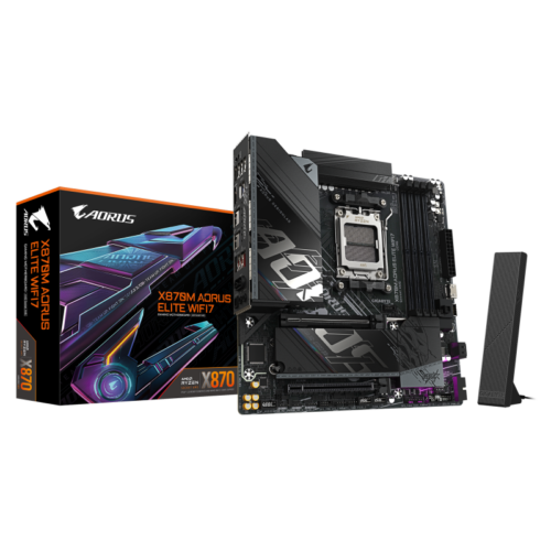 GIGABYTE X870M AORUS ELITE WIFI7. Processor manufacturer: AMD