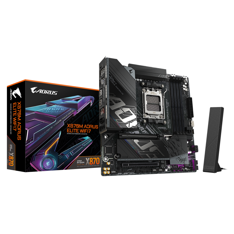 GIGABYTE X870M AORUS ELITE WIFI7. Processor manufacturer: AMD