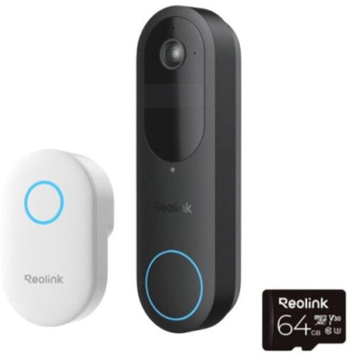 Sonerie wireless WiFi dual band Reolink *fara fir *rezolutie 2K 4MP si un unghi de vizualizare de 150° x 150° *Lentila:1.2 mm