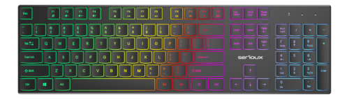 Tastatură office cu iluminare * Mod: USB cu fir * Număr tastă: 104 * Material: ABS * Culoare: Negru * Layout: SUA * Tip interfață: USB * Dimensiune: 438*126*26 mm * Compatibil cu Windows 2000/XP/Vista/Windows7/8/10/Mac