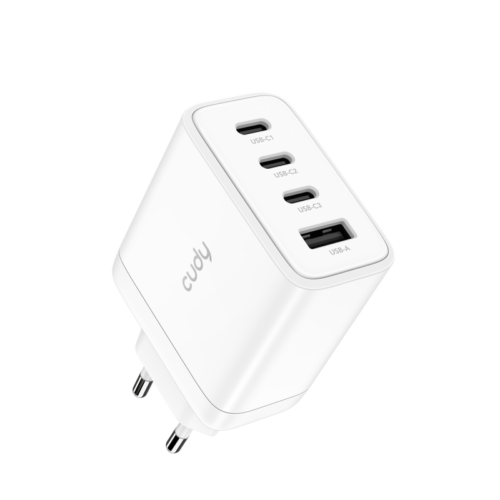 CUDY 4-Port 65W USB-C Charger with EU Plug
