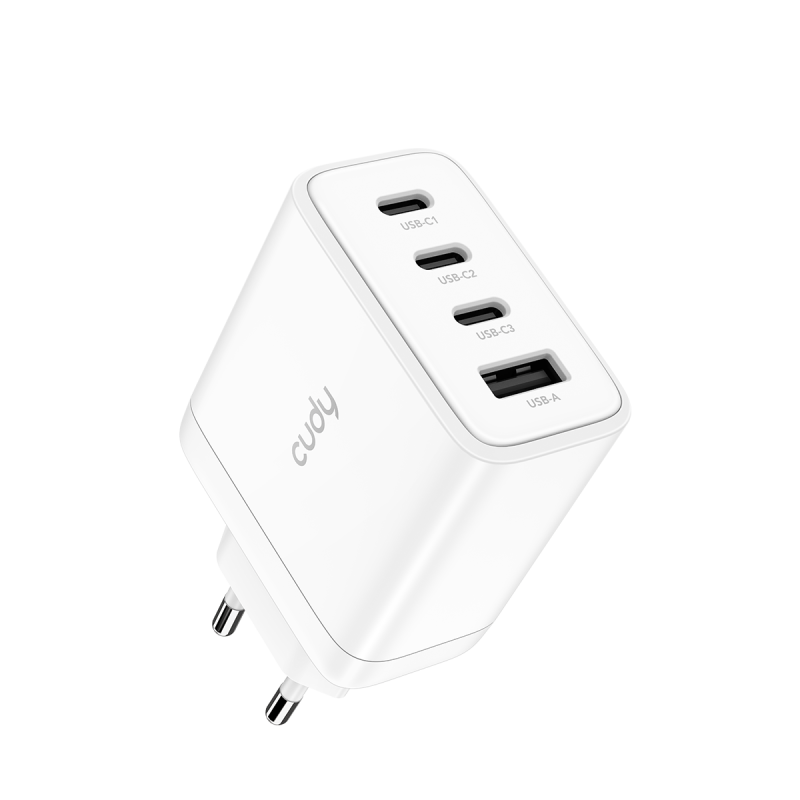 CUDY 4-Port 65W USB-C Charger with EU Plug