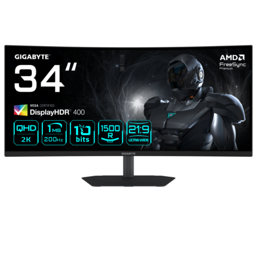 GIGABYTE G34WQC2 34” WQHD Curved Gaming Monitor - 3440 x 1440