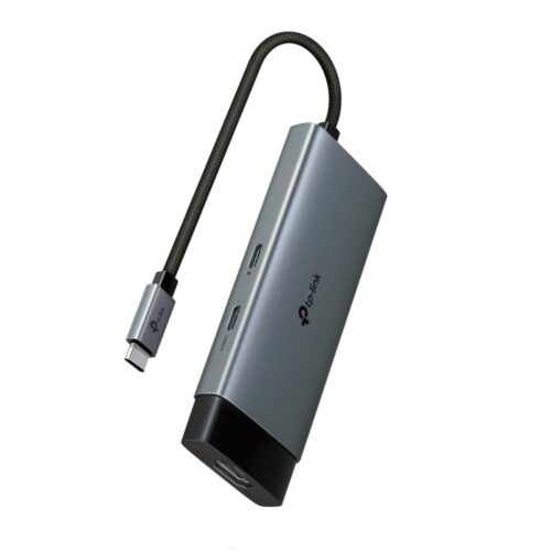 USB Type-C 5-Port Hub SPEC: 1 × USB-C Connector，1 × HDMI 4K 60Hz Port，1 × USB-C PD 100W Port，2 × USB-A 3.0 Ports，1 × USB-C 3.0 Port FEATURE: Plug and Play