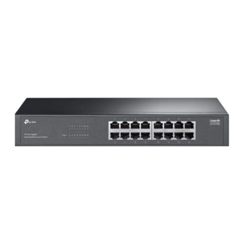 "LiteWave 16-Port Gigabit Switch PORT: 16× Gigabit RJ45 Ports SPEC: 1U 13-inch Rack-mountable Steel Case FEATURE: Plug and Play"