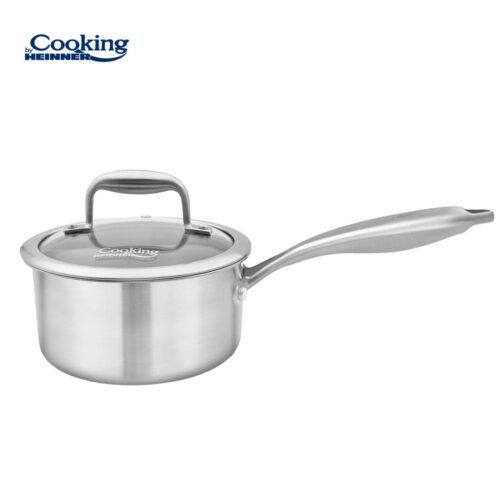 CASEROLA INOX+CAPAC STICLA 16x8.5CM