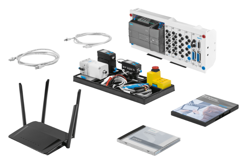 Set de echipamnte TP 260.v2 - nivel avansat - digitalizare in pneumatică - Stand educațional pentru studiul pneumaticii digitale cu 15 exerciții