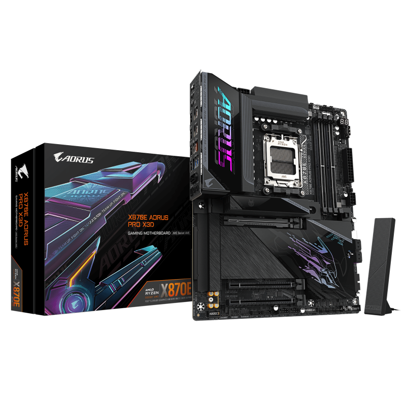 GIGABYTE X870E AORUS PRO X3D. Processor manufacturer: AMD