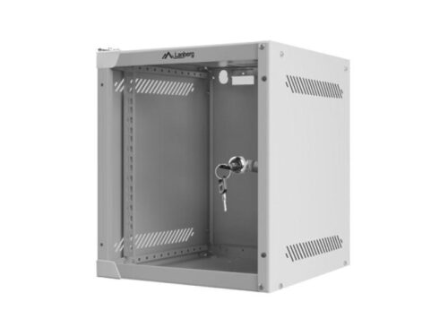 Dulap rack 10" perete 6U / 280x310 (flat pack) cu ușă din sticlă