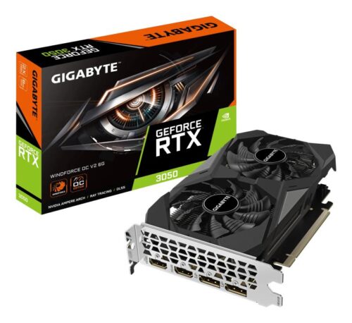 Placa Video GIGABYTE GEFORCE RTX 3050 WINDFORCE OC V2 6GB GDDR6 96 bit