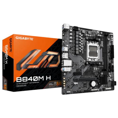 GIGABYTE B840M H. Processor manufacturer: AMD