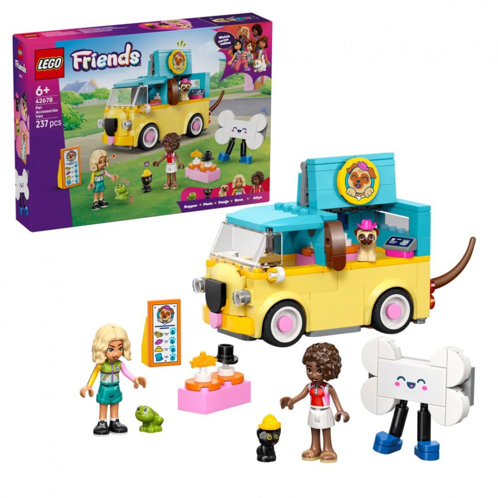 FURGONETA CU ACCESORII PENTRU ANIMALE DE COMPANIE LEGO42678