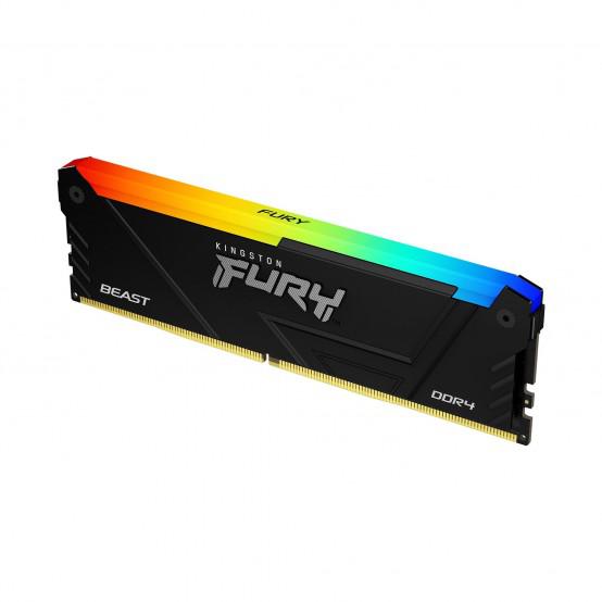 Memorie RAM Kingston DDR4 16GB 3200Mhz CL16 1.35V Fury Beast RGB Black XMP