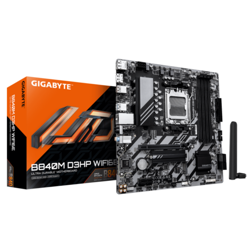 GIGABYTE B840M D3HP WIFI6E. Processor manufacturer: AMD