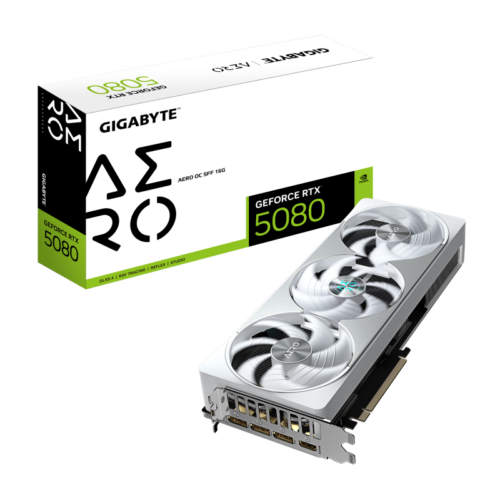 Placa Video GIGABYTE GEFORCE RTX 5080 AERO OC SFF 16GB GDDR7 256 bit