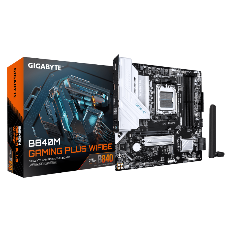 GIGABYTE B840M GAMING PLUS WIFI6E. Processor manufacturer: AMD