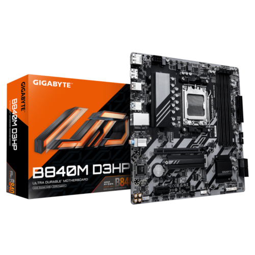 GIGABYTE B840M D3HP. Processor manufacturer: AMD