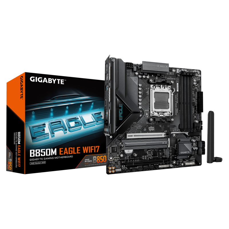 GIGABYTE B850M EAGLE WIFI7. Processor manufacturer: AMD