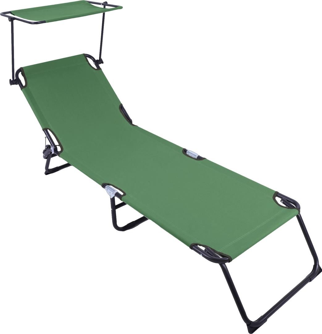 HEINNER SEZLONG CU PARASOLAR 186X55X24CM VERDE