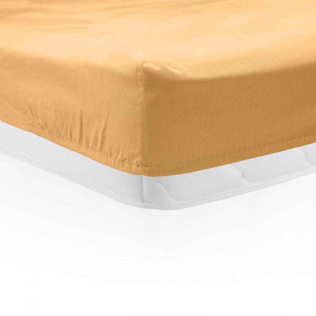 CEARCEAF PAT CU ELASTIC 180X200 CM GALBEN PAL