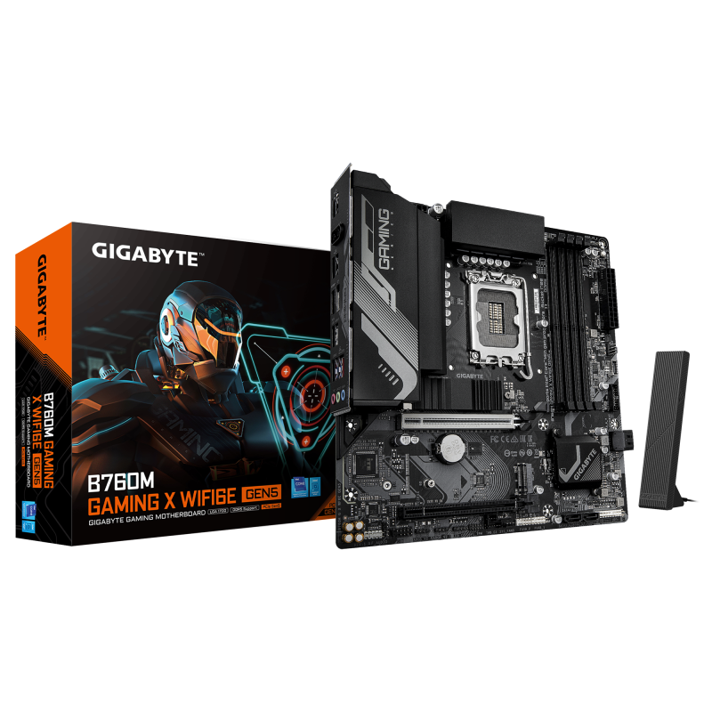 GIGABYTE B760M GAMING X WIFI6E GEN5. Processor manufacturer: Intel