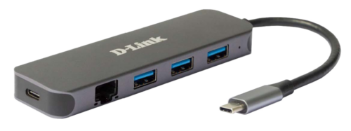 D-Link DUB-2334 5-in-1 USB-C Hub with Gigabit Ethernet and power delivery