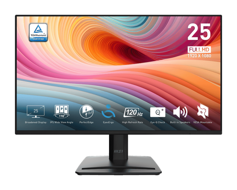 MSI Pro MP252 E2. Display diagonal: 62.2 cm (24.5")