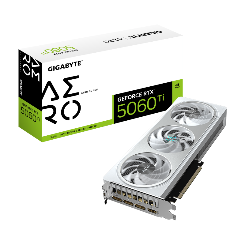 Placa Video GIGABYTE RTX 5060 TI AERO OC 16GB GDDR7 128bit