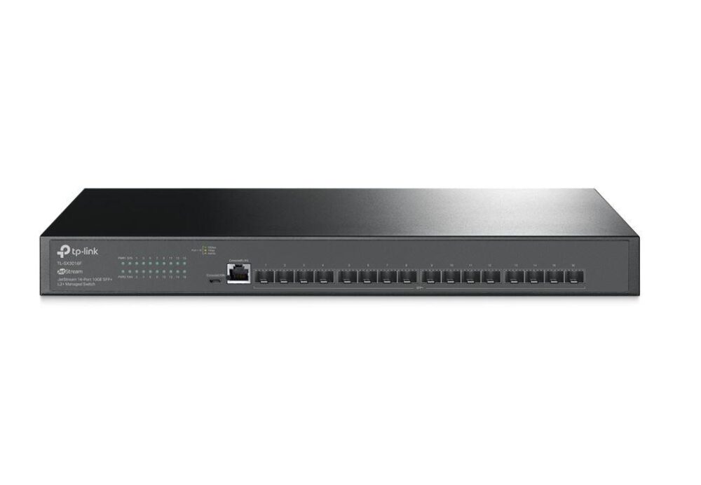"JetStream™ 16-Port 10GE SFP+ L2+ Managed Switch PORT: 16× 10G SFP+ Slots