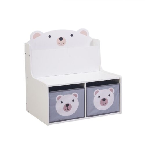 Bancuta cu spatiu de depozitare jucarii si carti Bear