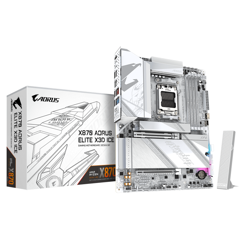 Placa de baza Gigabyte X870 AORUS ELITE X3D ICE