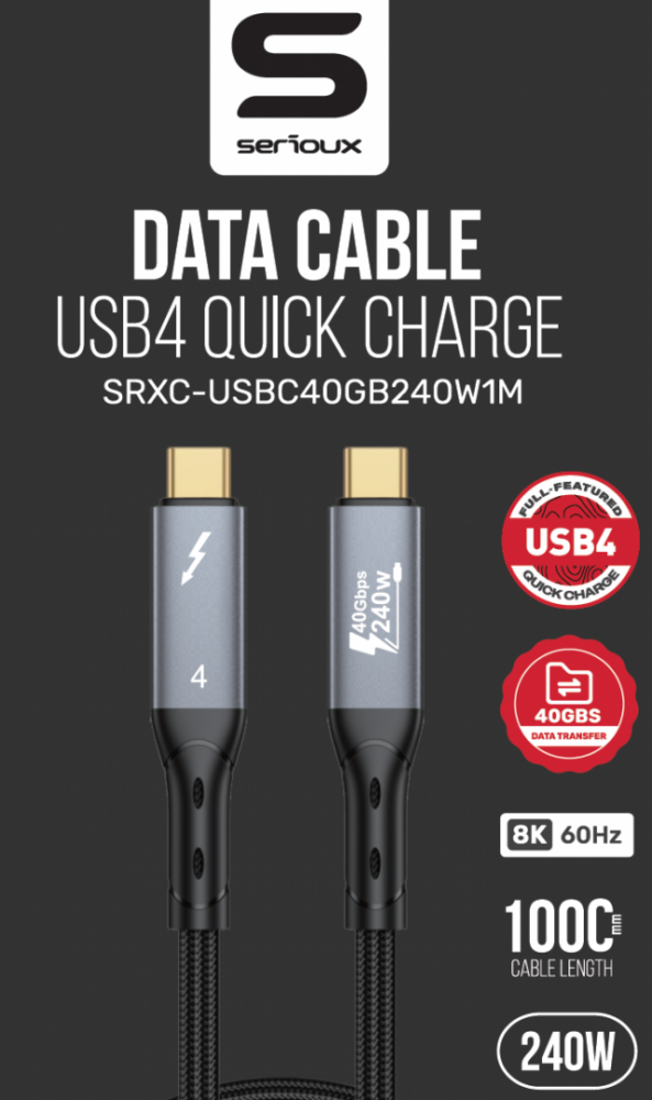 Cablu Serioux USB-C la USB-C
