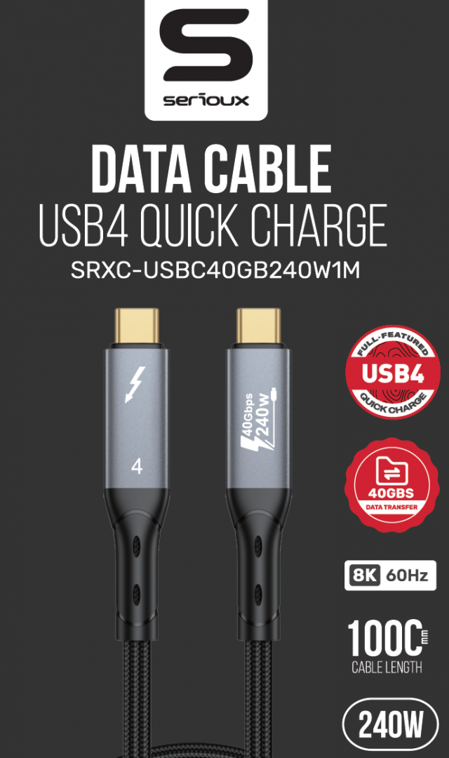 Cablu Serioux USB-C la USB-C
