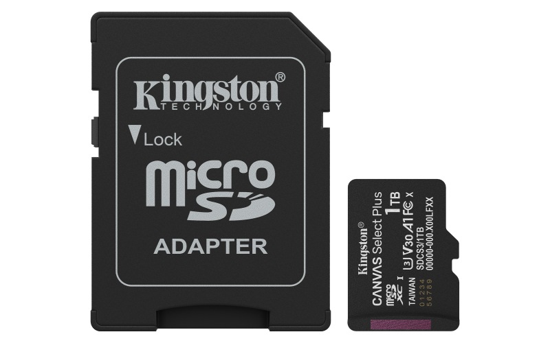 Card de Memorie MicroSDXC Kingston 1TB Canvas Select PlusCu Adaptor