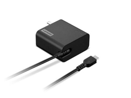 Lenovo 65W USB-C Wall Adapter; Charging Port: Type-C; Color: Black; Connectivity: 2pin; 3pin (UK