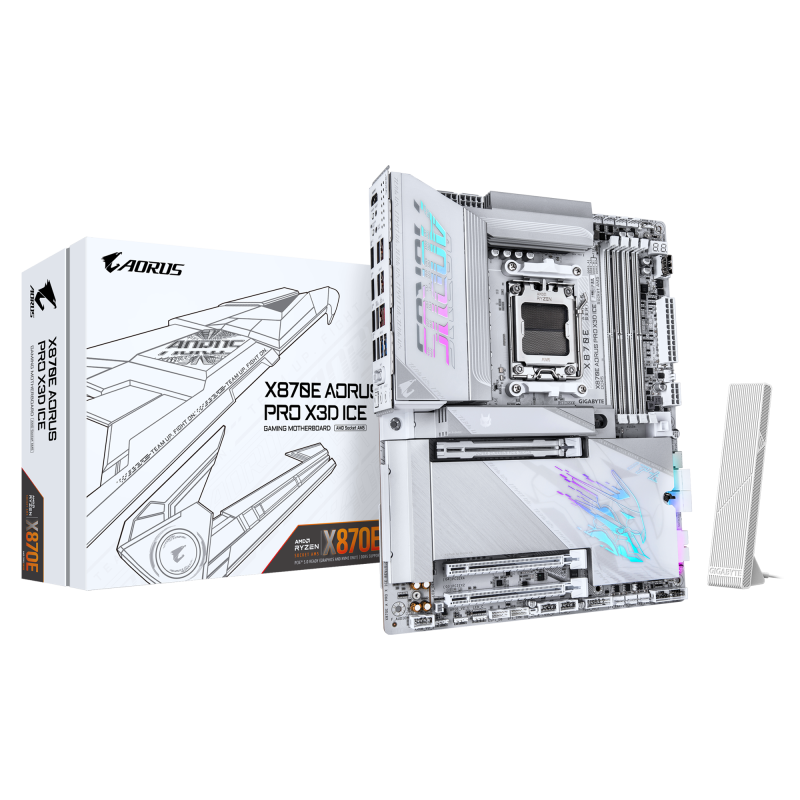 Placa de baza Gigabyte X870E AORUS PRO X3D ICE