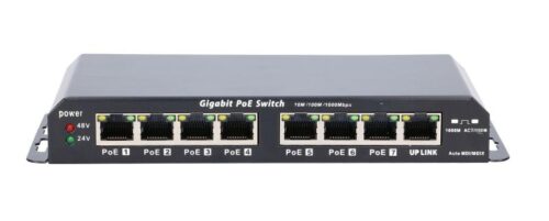Extralink KRATOS  PoE Switch  7x Gigabit PoE 1x Uplink RJ45 Power Supply 24V 2.5A 60W