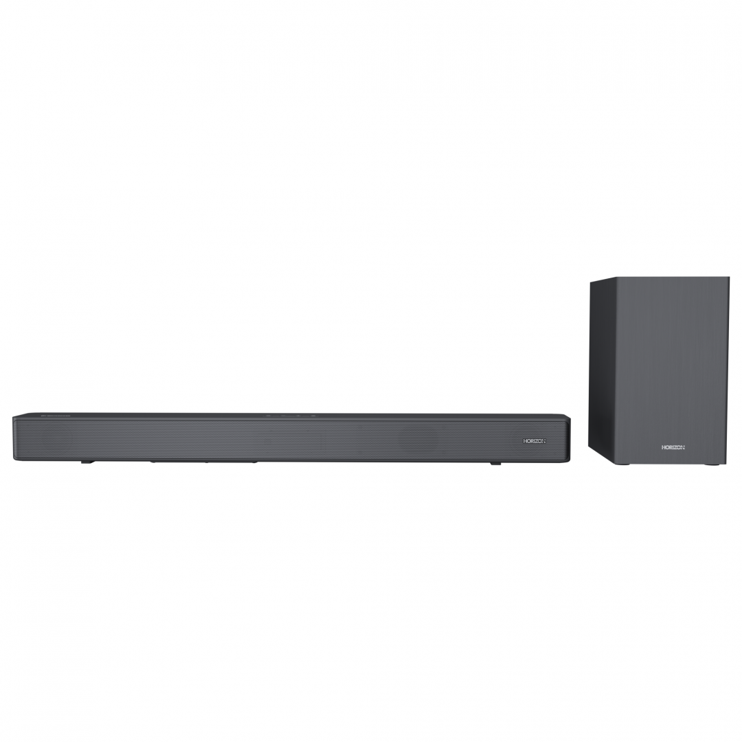 SOUNDBAR HORIZON HAV-S2630W / System 2.1 / Max Audio Power 110W (30W x2 + 50W) / Wireless Subwoofer / Digital Optical / AUX (3.5mm) / HDMI-ARC (CEC) / BT 5.4 / USB Playback / DOT-Matrix Display / Remote + Button Keys / Impedance: 4Ω x2 + 4Ω / Signal to Noise Ratio (SNR): 73dB / Wall- Mount Ready /