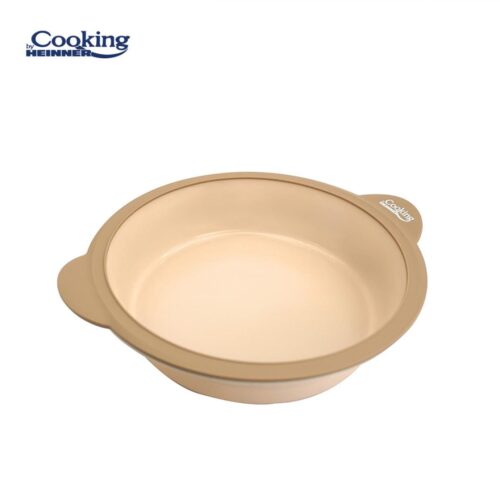 TAVA ROTUNDA DIN SILICON CU INEL METALIC 30.5x25.5x7 CM