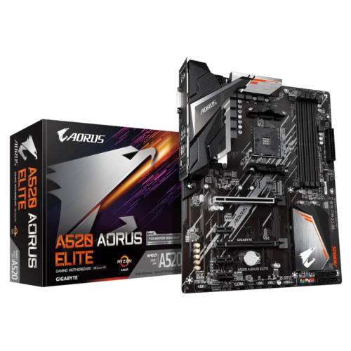 Placa de baza Gigabyte A520 AORUS ELITE AM4  AMD A520 AORUS Motherboard with Pure Digital VRM Solution