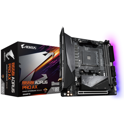 Placa de baza Gigabyte B550I AORUS PRO AX AM4  CPU AMD Socket AM4