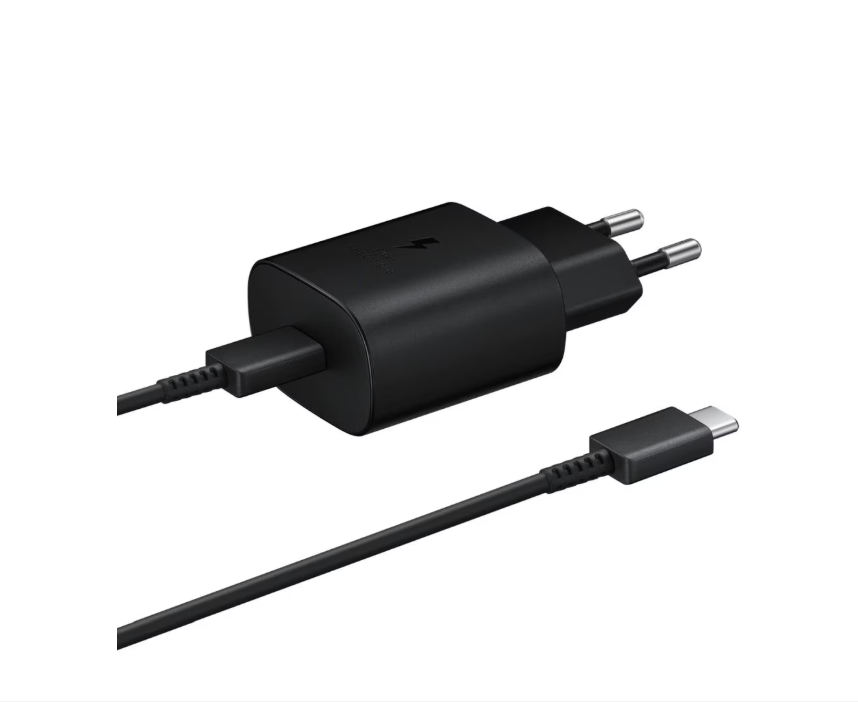 Samsung EP-TA800 25W/3A Travel Adapter 1xUSB-C Black (bulk) + Samsung USB Type-C to C Cable (1m